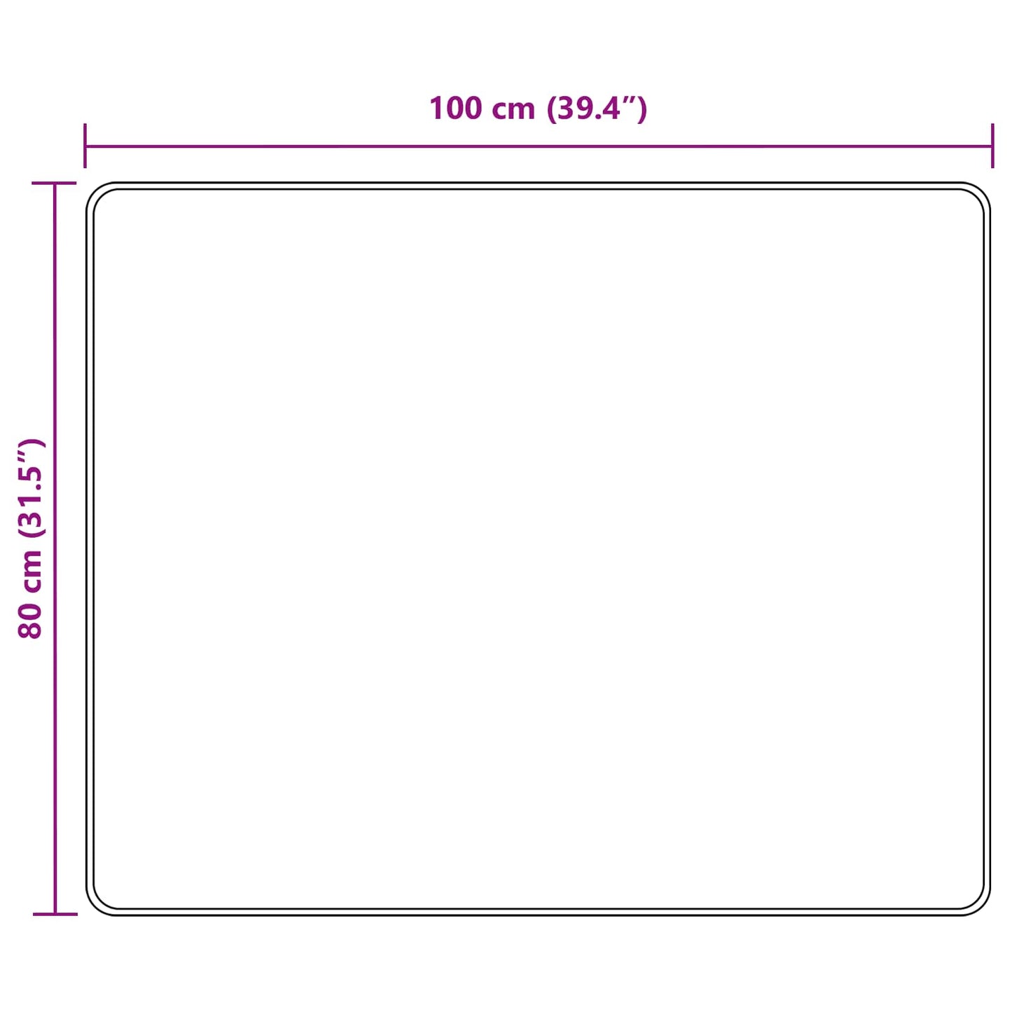 Rug Runner MARSA Grey 80 x 100 cm Polyester and PVC
