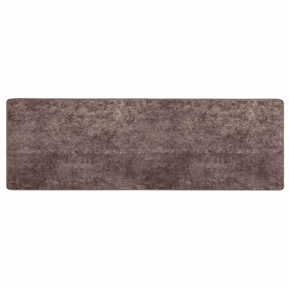 Rug Runner MARSA Grey 80 x 250 cm Polyester and PVC