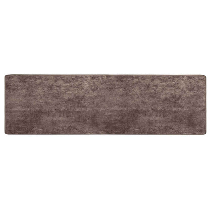 Rug Runner MARSA Grey 80 x 350 cm Polyester and PVC