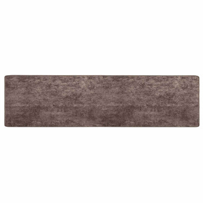 Rug Runner MARSA Grey 80 x 400 cm Polyester and PVC