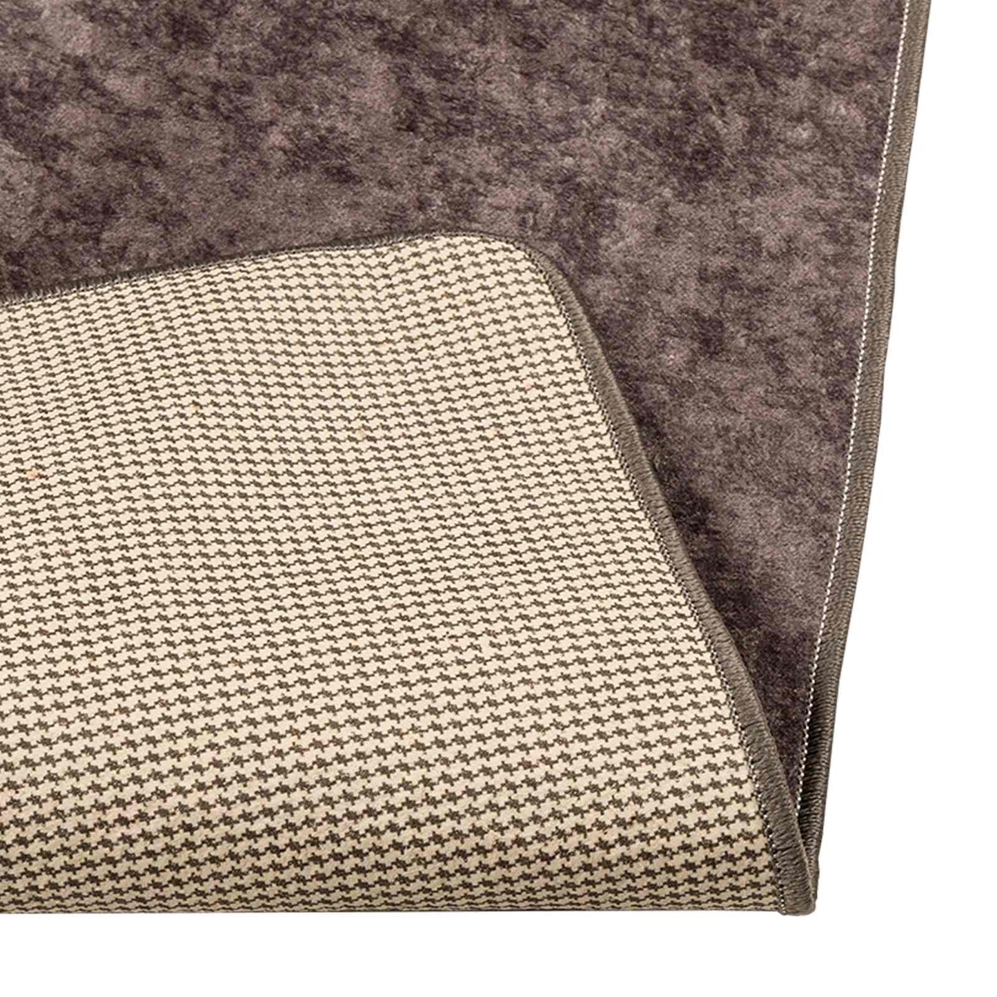Rug Runner MARSA Grey 100 x 100 cm Polyester and PVC