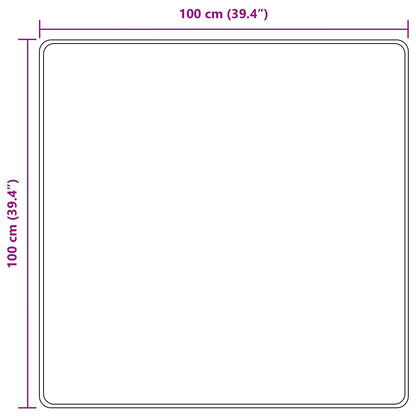Rug Runner MARSA Grey 100 x 100 cm Polyester and PVC