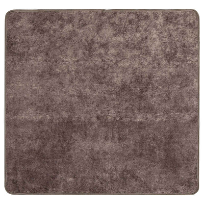 Rug Runner MARSA Grey 100 x 100 cm Polyester and PVC