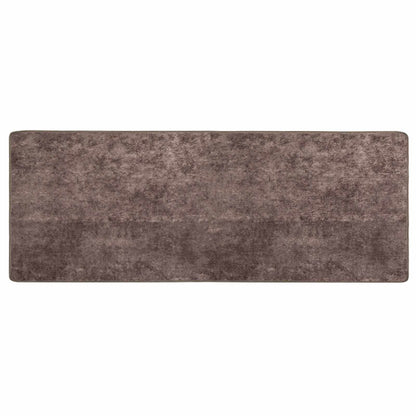 Rug Runner MARSA Grey 100 x 250 cm Polyester and PVC