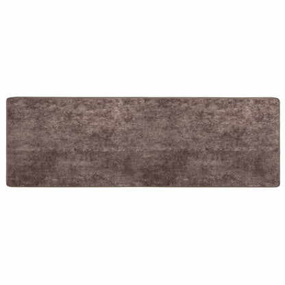 Rug Runner MARSA Grey 100 x 300 cm Polyester and PVC