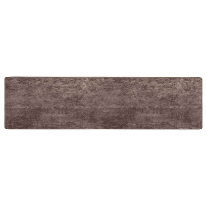 Rug Runner MARSA Grey 100 x 400 cm Polyester and PVC