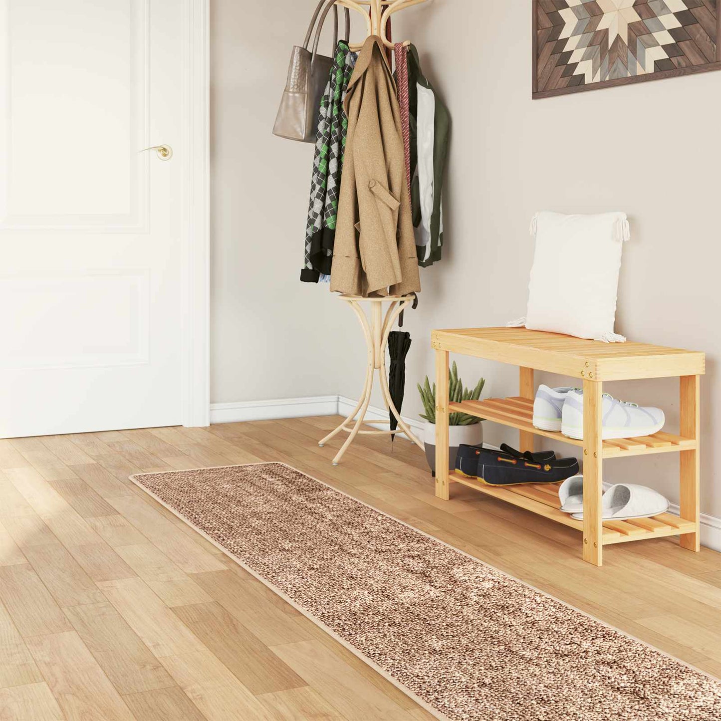 Rug Runner MARSA Yellow 50 x 400 cm Polyester and PVC