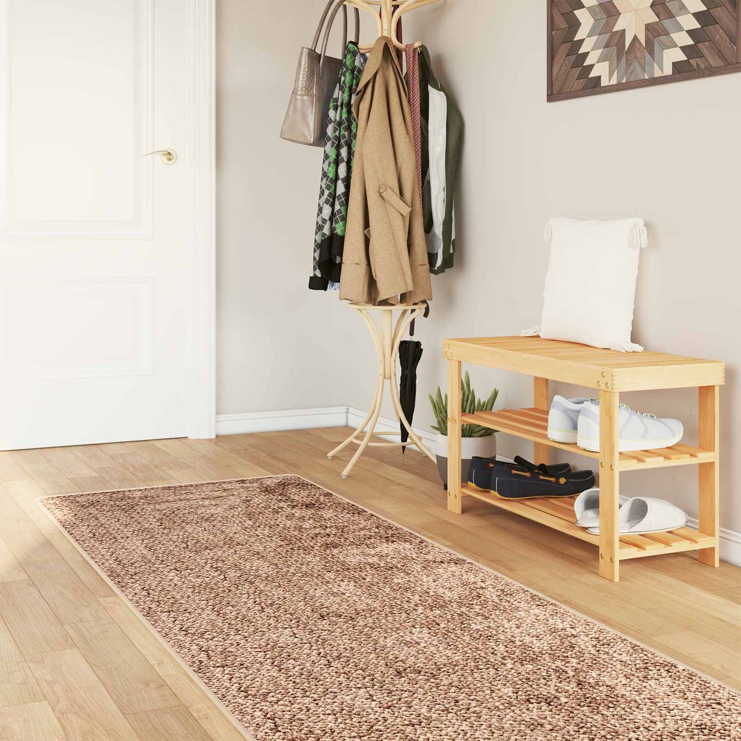 Rug Runner MARSA Yellow 100 x 450 cm Polyester and PVC