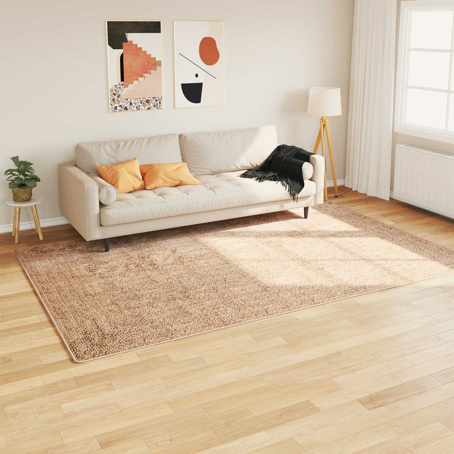 Rug Runner MARSA Yellow 150 x 230 cm Polyester and PVC