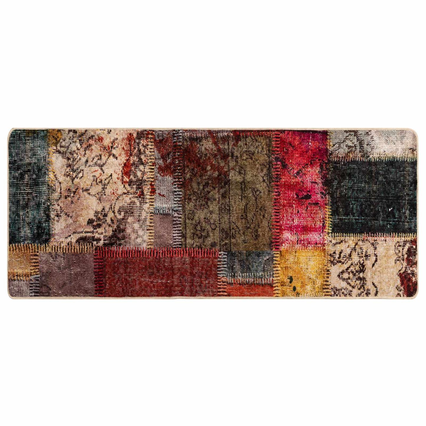 Rug Runner MARSA Multicolour 50 x 100 cm Polyester and PVC