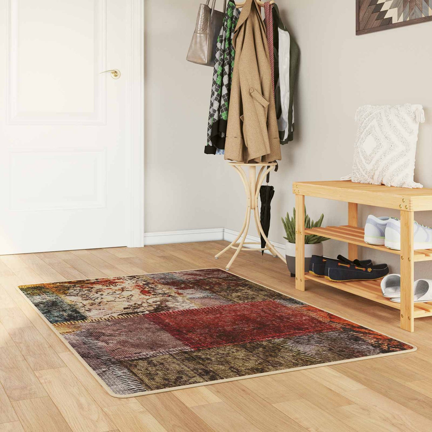 Rug Runner MARSA Multicolour 80 x 100 cm Polyester and PVC