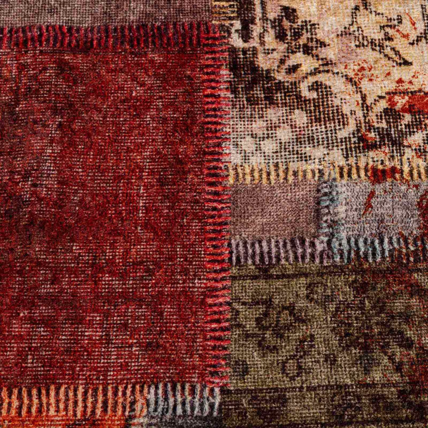 Rug Runner MARSA Multicolour 80 x 100 cm Polyester and PVC