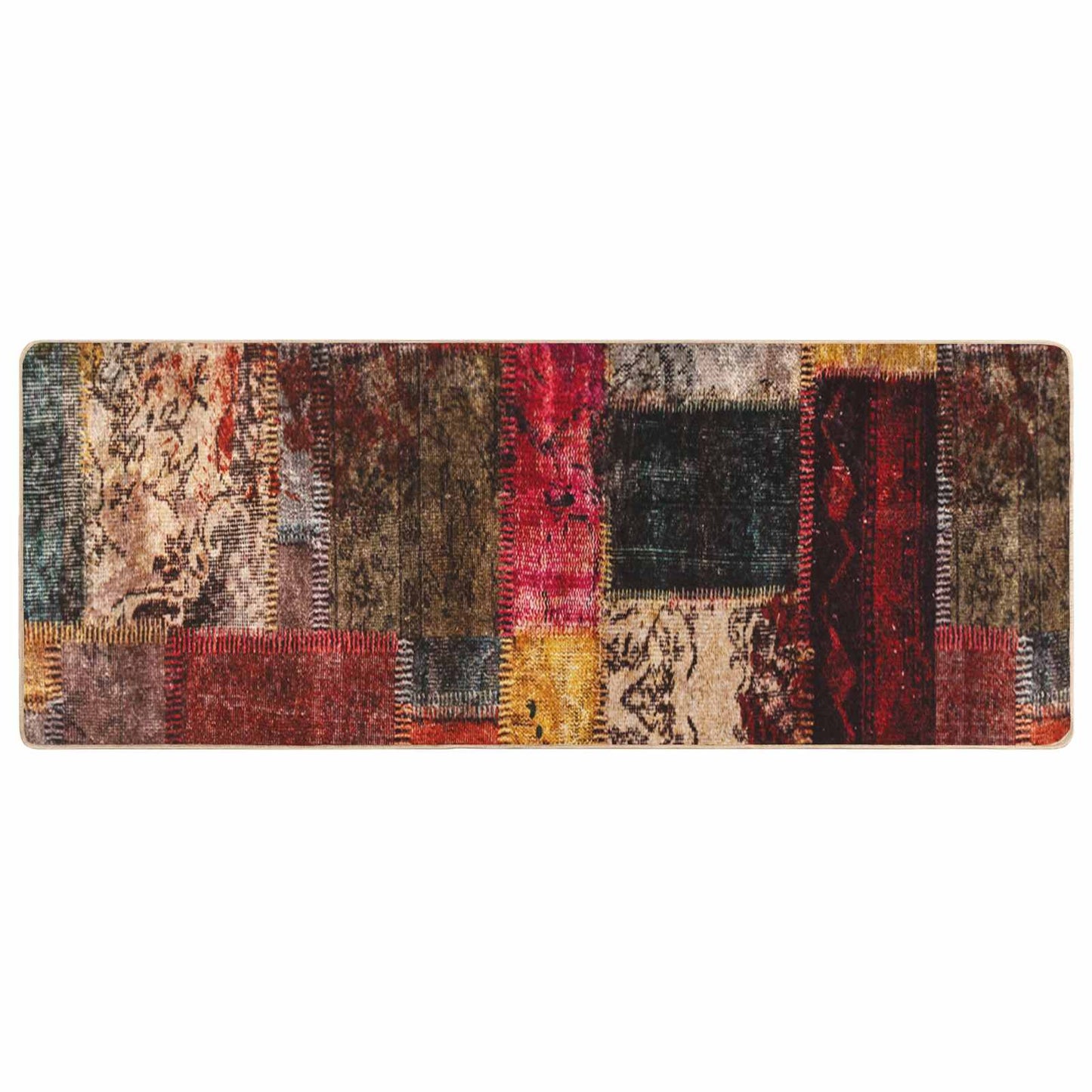 Rug Runner MARSA Multicolour 80 x 200 cm Polyester and PVC