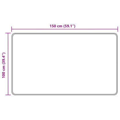 Rug Runner MARSA Multicolour 100 x 150 cm Polyester and PVC