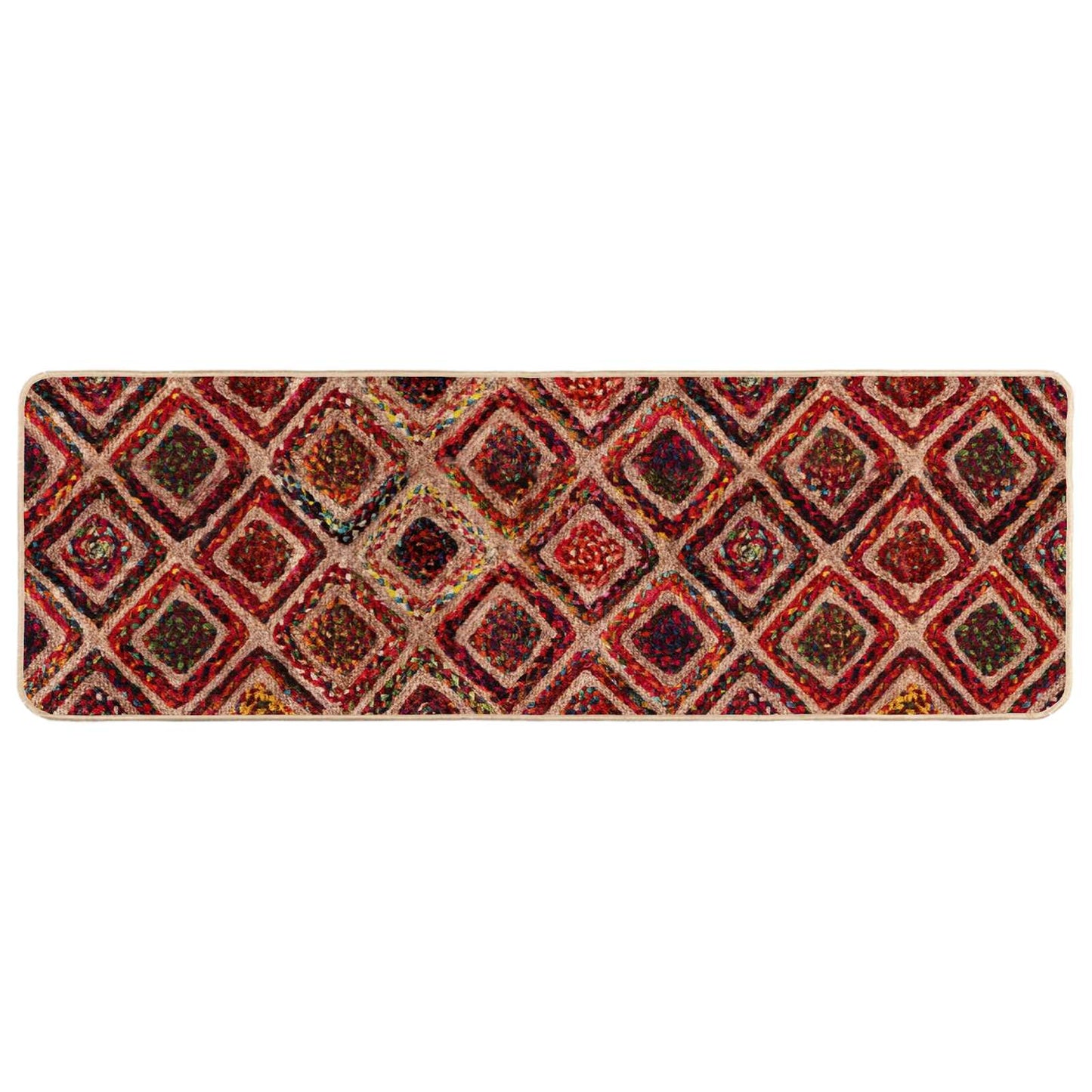 Rug Runner MARSA Multicolour 50 x 100 cm Polyester and PVC