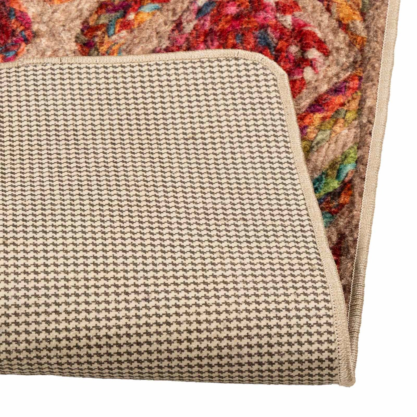 Rug Runner MARSA Multicolour 80 x 100 cm Polyester and PVC