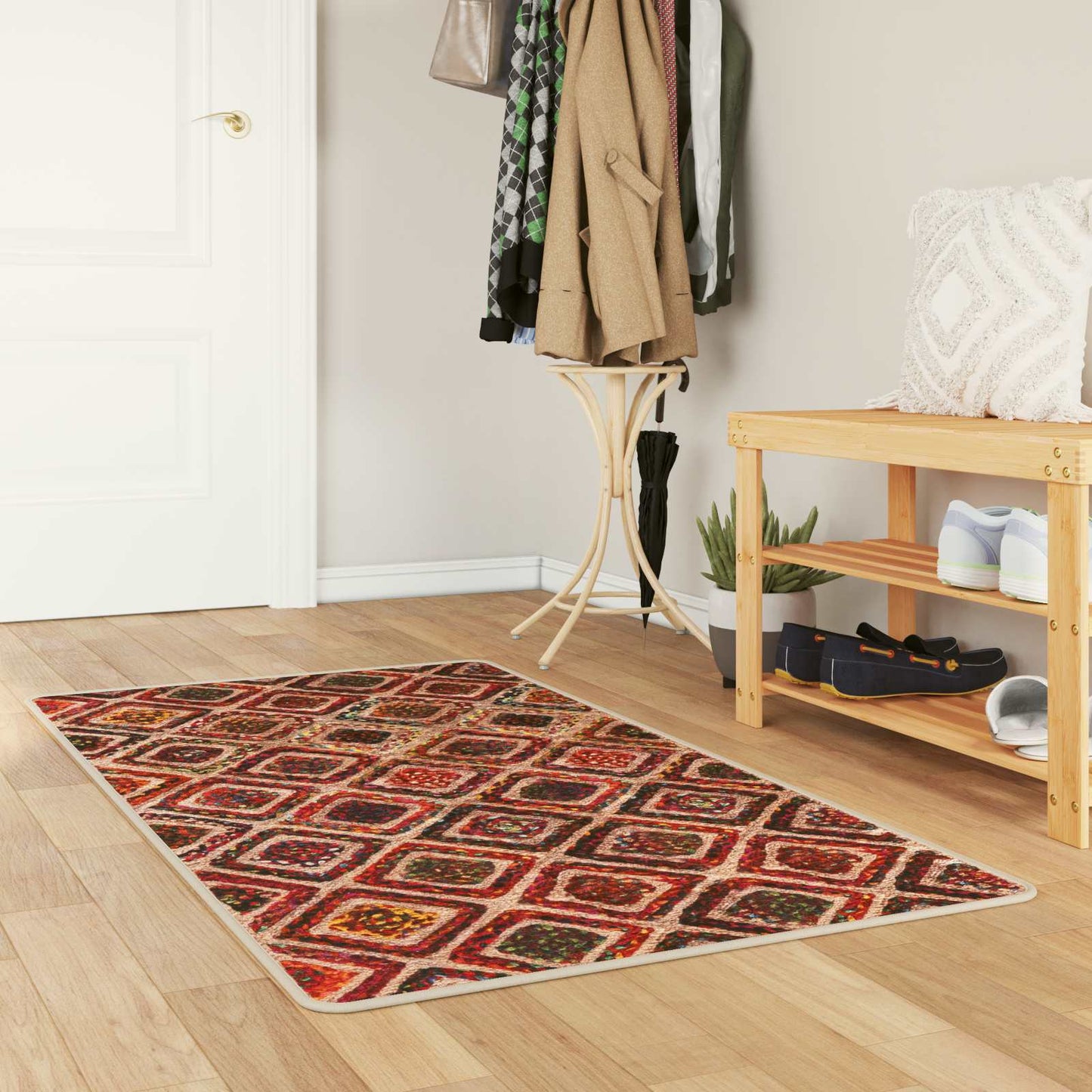 Rug Runner MARSA Multicolour 80 x 100 cm Polyester and PVC