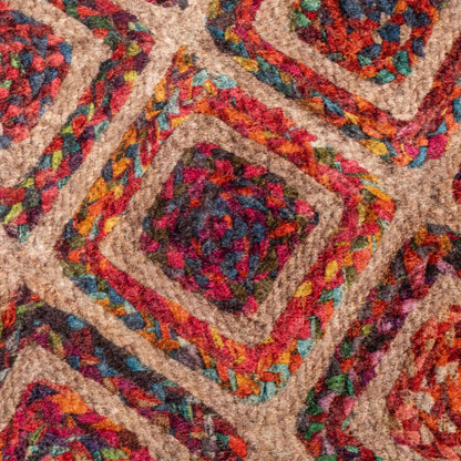 Rug Runner MARSA Multicolour 80 x 100 cm Polyester and PVC