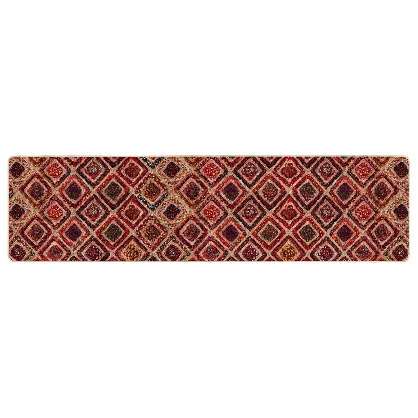 Rug Runner MARSA Multicolour 80 x 400 cm Polyester and PVC