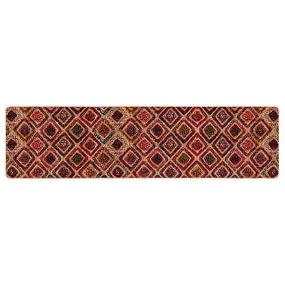 Rug Runner MARSA Multicolour 80 x 400 cm Polyester and PVC