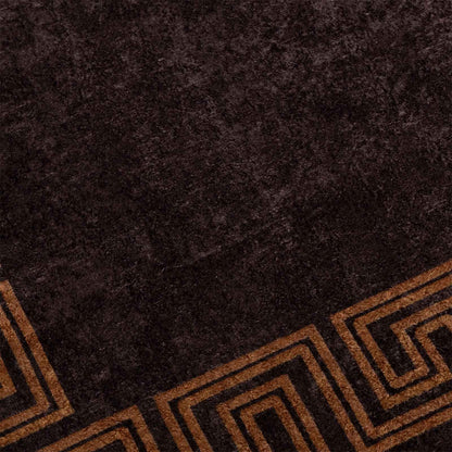 Rug Runner MARSA Black 50 x 300 cm Polyester and PVC