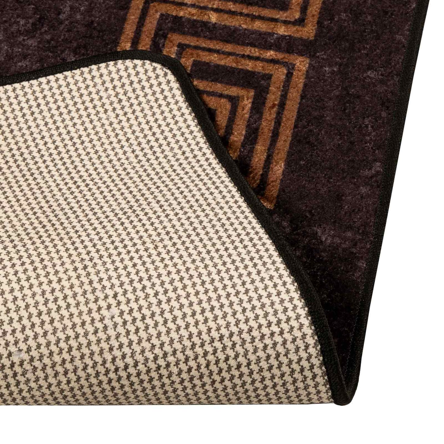 Rug Runner MARSA Black 50 x 400 cm Polyester and PVC
