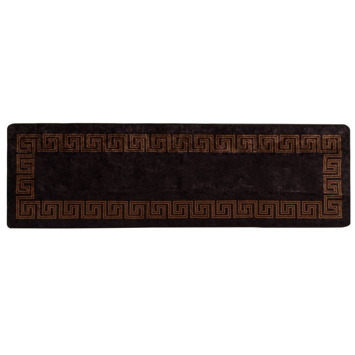 Rug Runner MARSA Black 80 x 250 cm Polyester and PVC