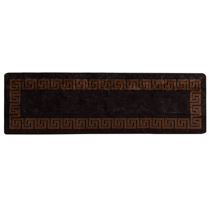 Rug Runner MARSA Black 80 x 250 cm Polyester and PVC