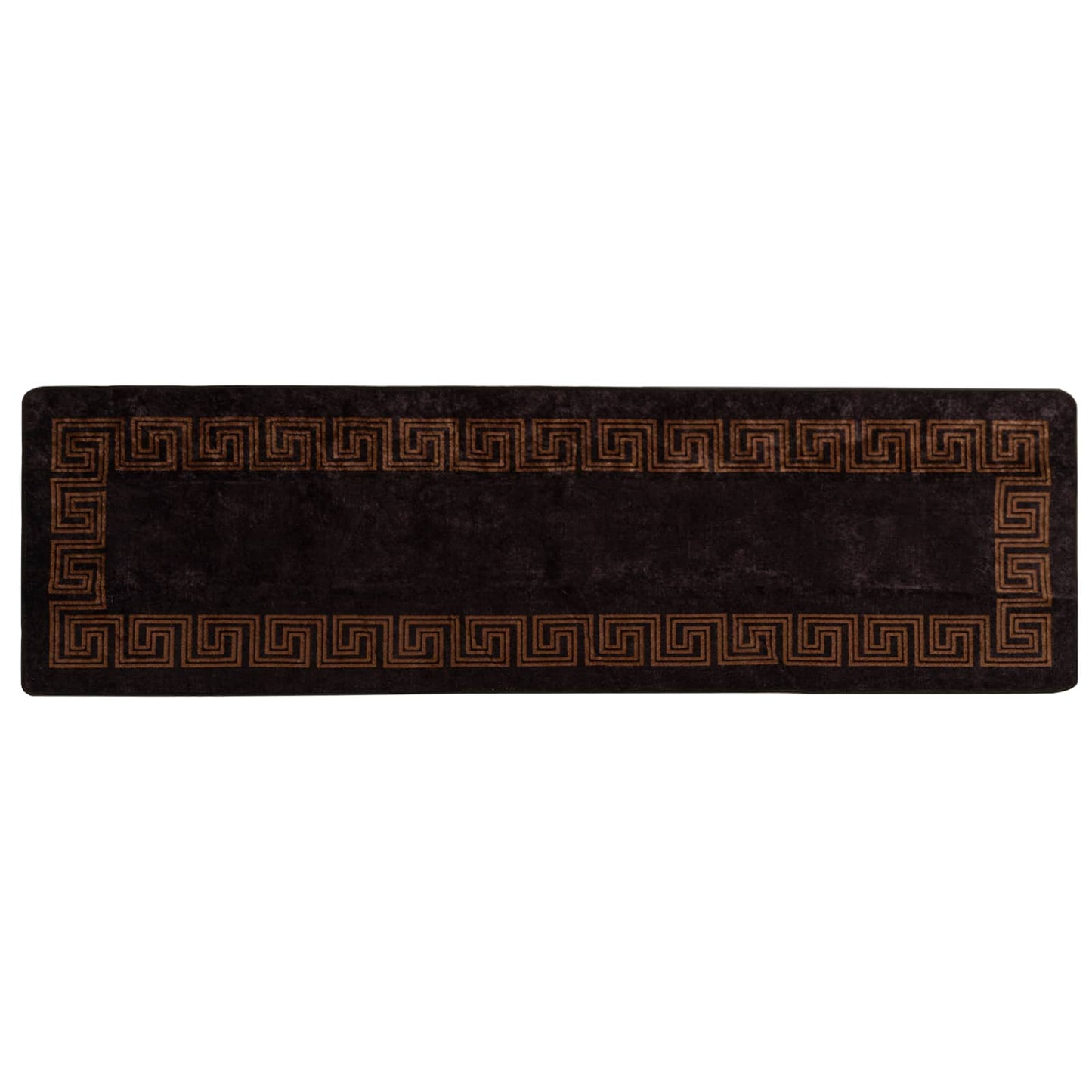 Rug Runner MARSA Black 80 x 350 cm Polyester and PVC