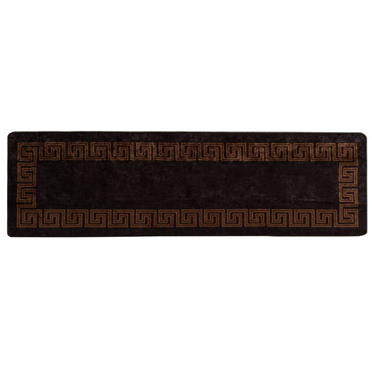 Rug Runner MARSA Black 80 x 350 cm Polyester and PVC