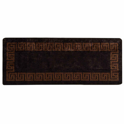 Rug Runner MARSA Black 100 x 250 cm Polyester and PVC