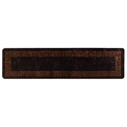Rug Runner MARSA Black 100 x 400 cm Polyester and PVC