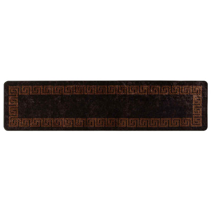 Rug Runner MARSA Black 100 x 450 cm Polyester and PVC
