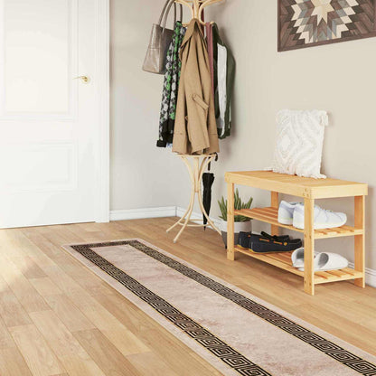 Rug Runner MARSA Black 50 x 400 cm Polyester and PVC