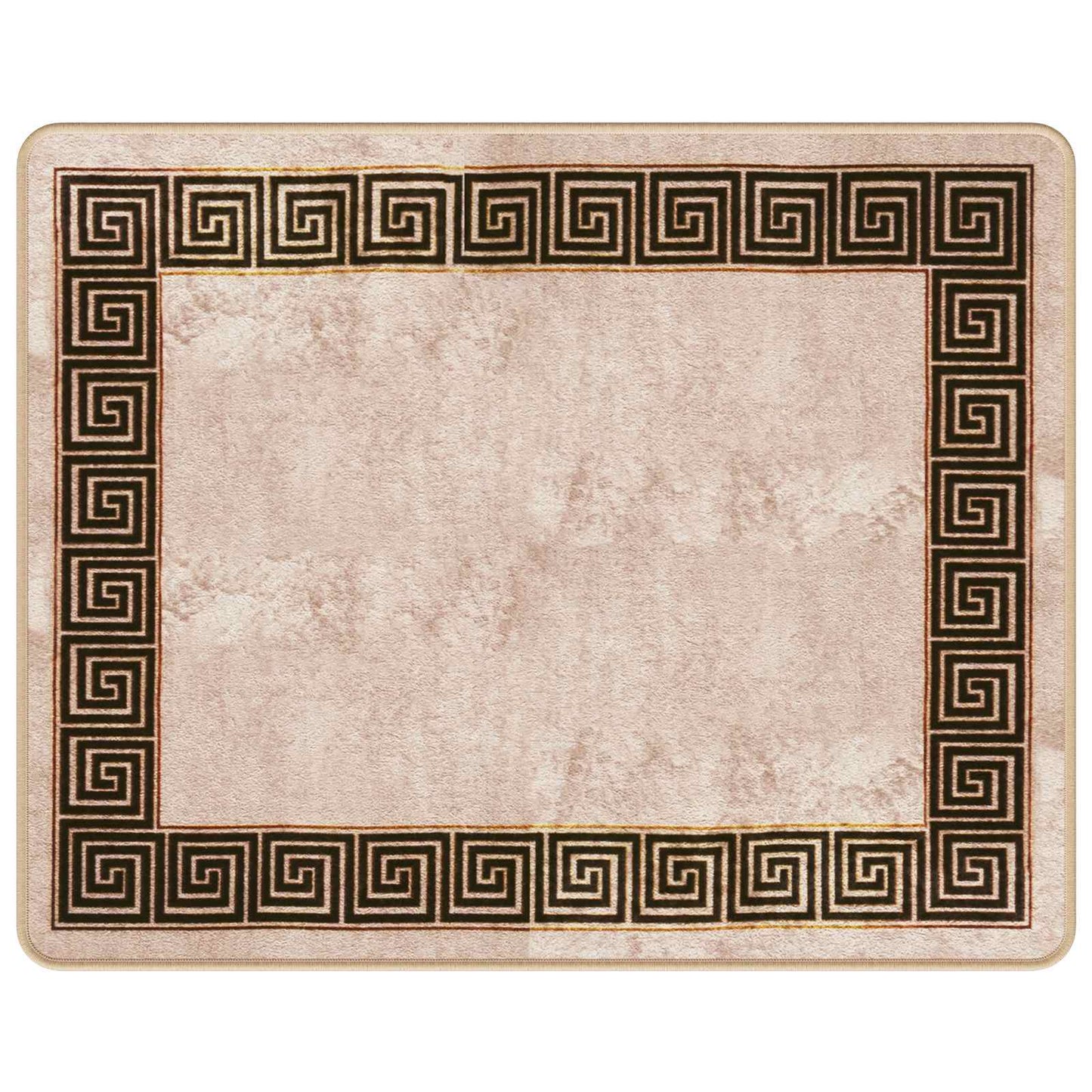 Rug Runner MARSA Black 80 x 100 cm Polyester and PVC