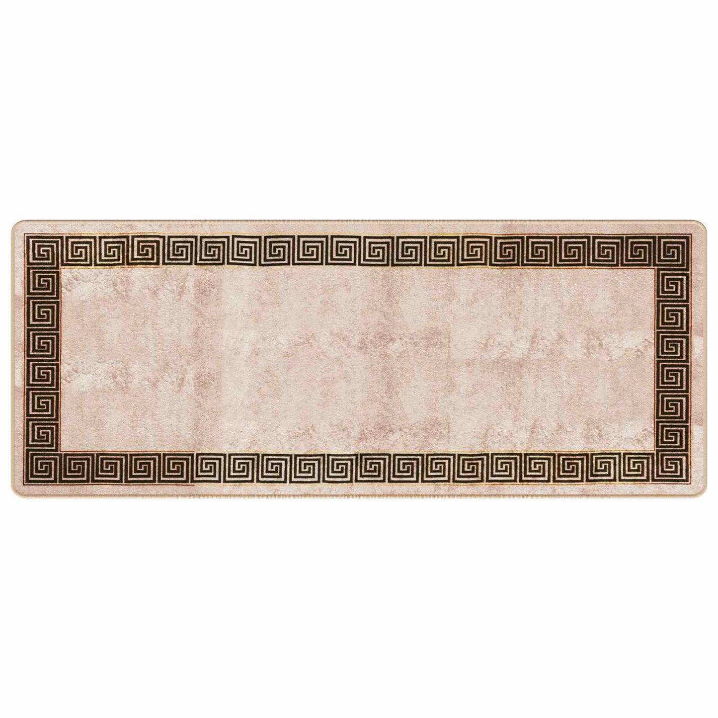 Rug Runner MARSA Black 80 x 200 cm Polyester and PVC
