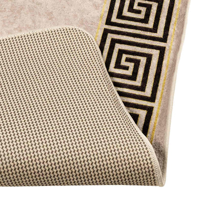 Rug Runner MARSA Black 80 x 350 cm Polyester and PVC