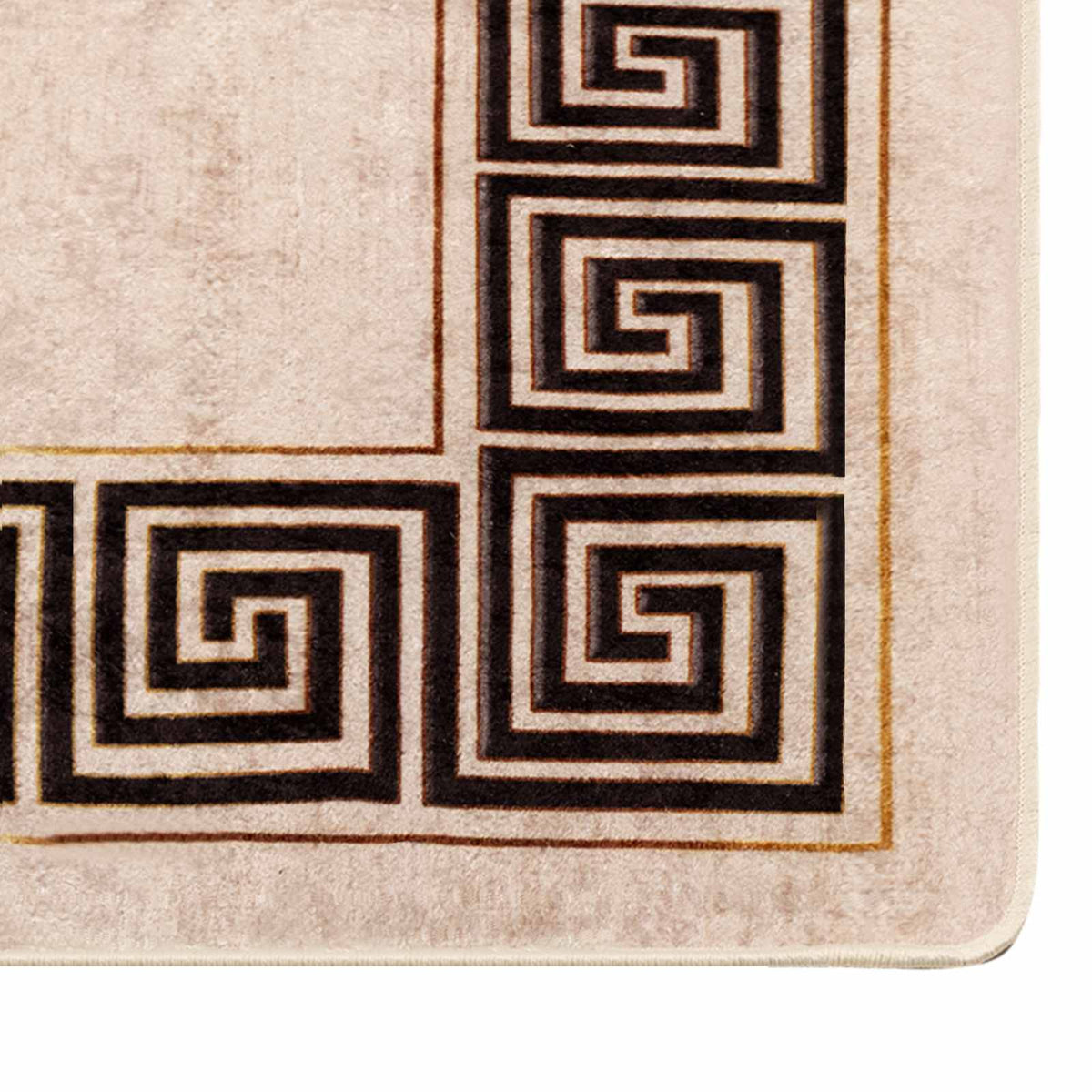 Rug Runner MARSA Black 80 x 350 cm Polyester and PVC