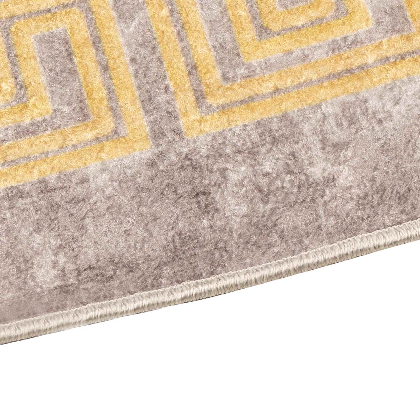 Rug Runner MARSA Grey 100 x 100 cm Polyester and PVC