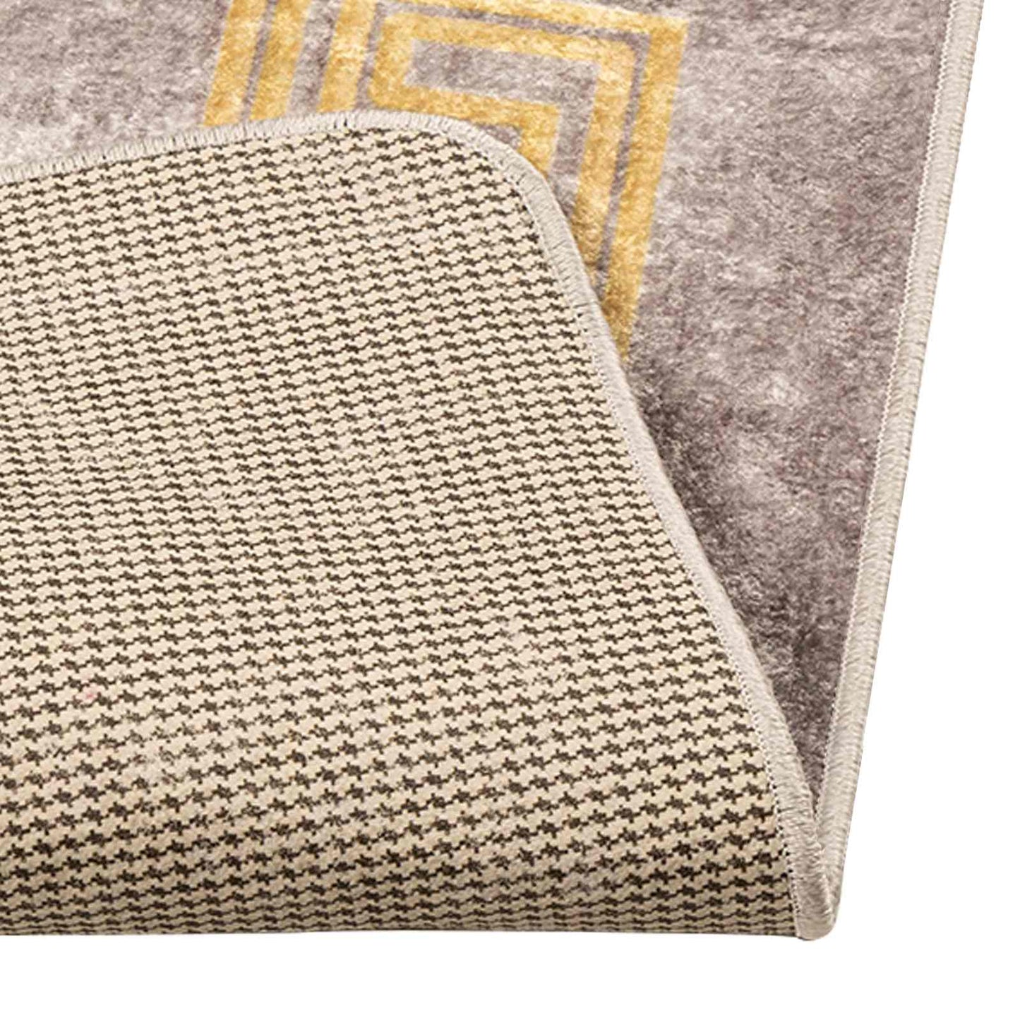 Rug Runner MARSA Grey 100 x 100 cm Polyester and PVC