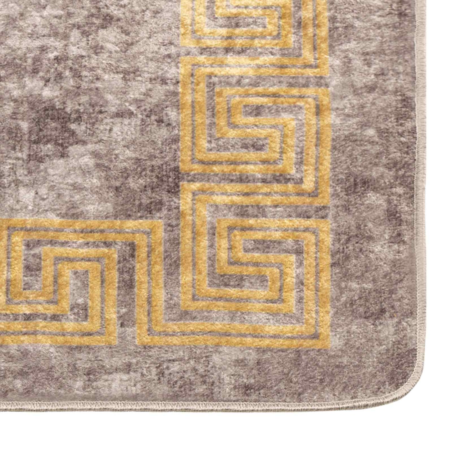 Rug Runner MARSA Grey 100 x 100 cm Polyester and PVC