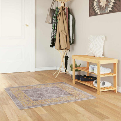 Rug Runner MARSA Grey 100 x 100 cm Polyester and PVC
