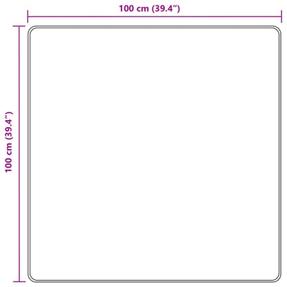 Rug Runner MARSA Grey 100 x 100 cm Polyester and PVC