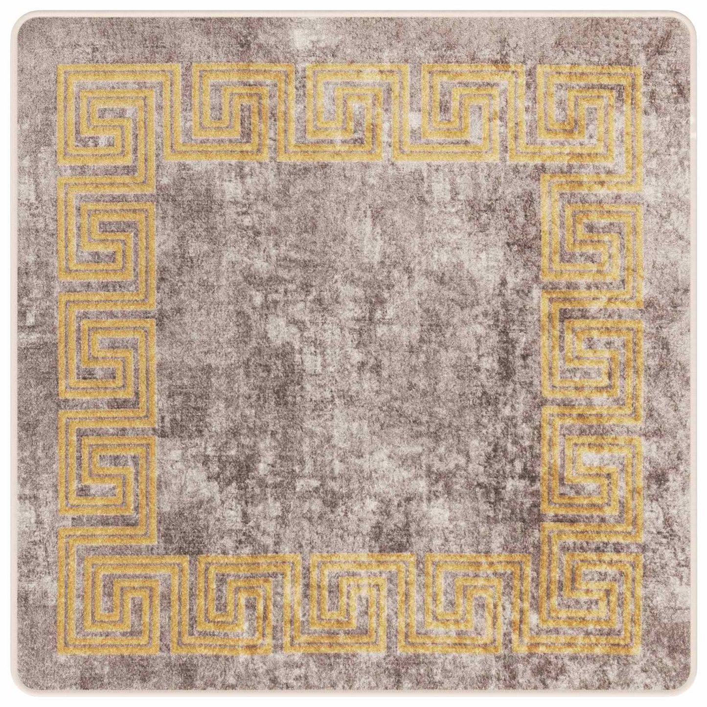 Rug Runner MARSA Grey 100 x 100 cm Polyester and PVC
