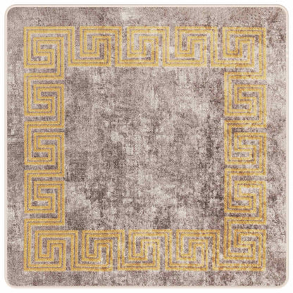 Rug Runner MARSA Grey 100 x 100 cm Polyester and PVC