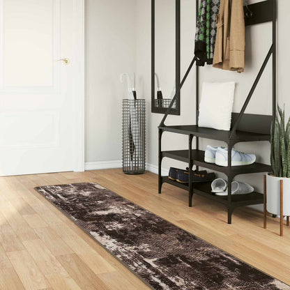Rug Runner MARSA Black 50 x 350 cm Polyester and PVC