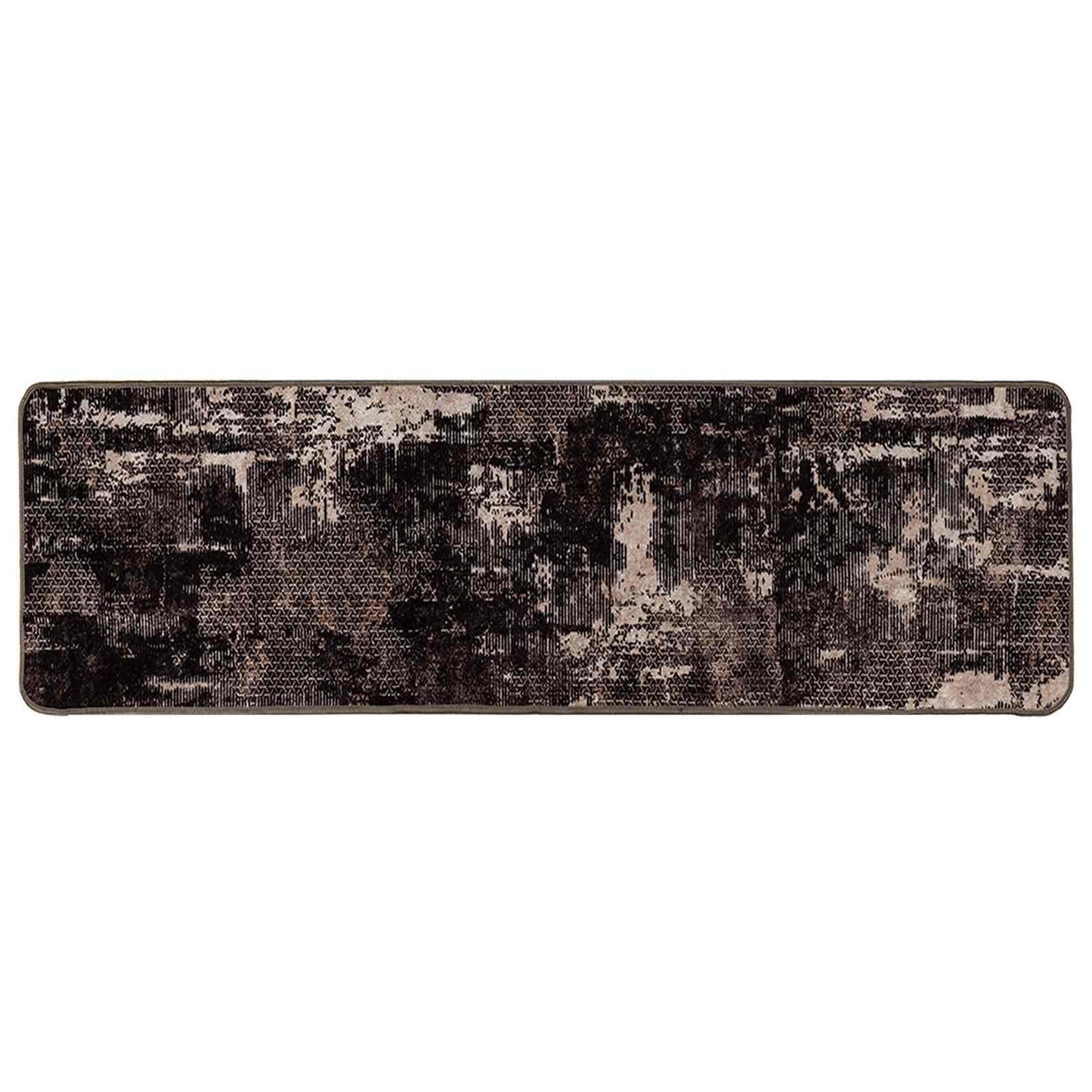 Rug Runner MARSA Black 50 x 350 cm Polyester and PVC