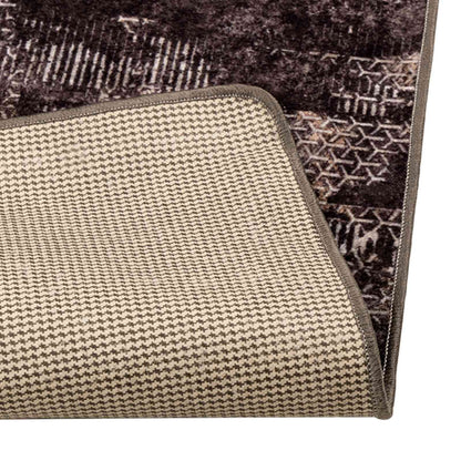 Rug Runner MARSA Black 100 x 350 cm Polyester and PVC