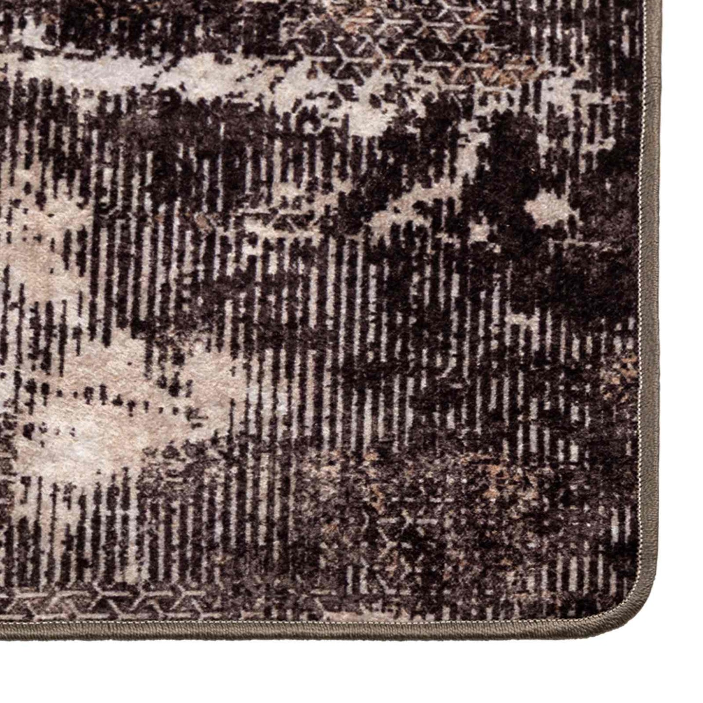 Rug Runner MARSA Black 100 x 350 cm Polyester and PVC