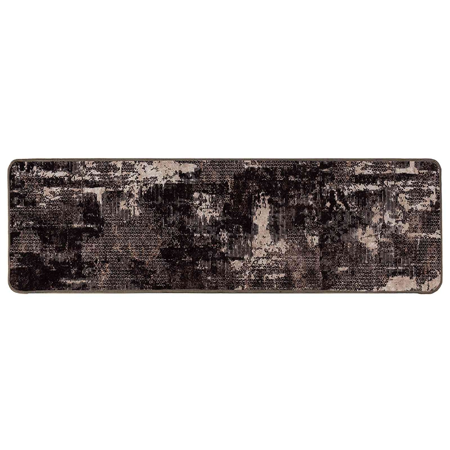 Rug Runner MARSA Black 100 x 350 cm Polyester and PVC